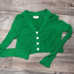 Lovers + Friends Vibrant Green Knit Cardigan